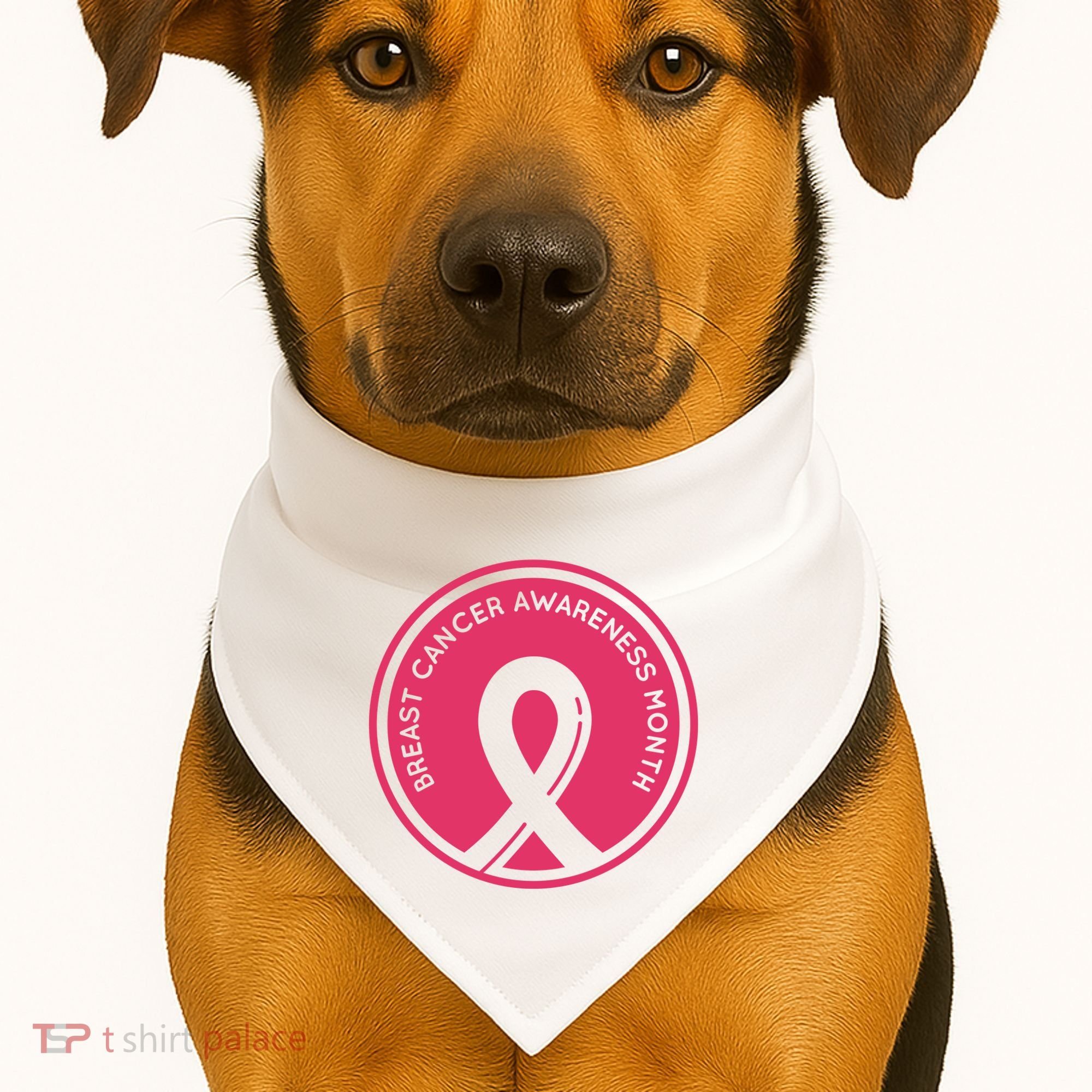 Breast Cancer Awareness Month Support USA-Made Doggie Bandana