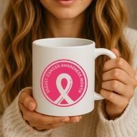 Breast Cancer Awareness Month Support Coffee Mug thumb 3