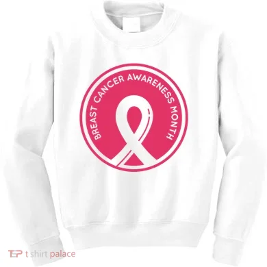 Breast Cancer Awareness Month Support Kids Sweatshirt