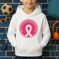 Breast Cancer Awareness Month Support Kids Hoodie thumb 2