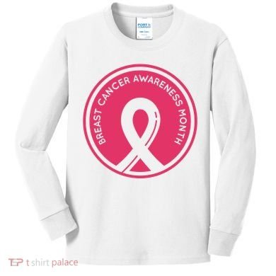 Breast Cancer Awareness Month Support Kids Long Sleeve Shirt