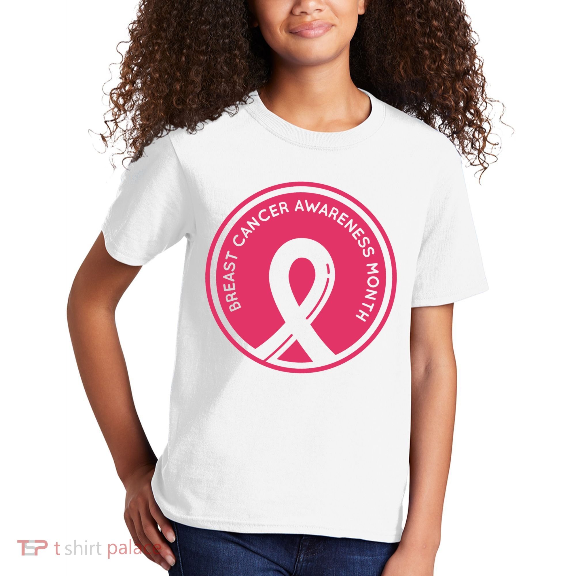 Breast Cancer Awareness Month Support Kids T-Shirt