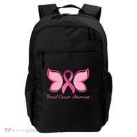 Breast Cancer Awareness Butterfly Pink Ribbon Backpack thumb 0