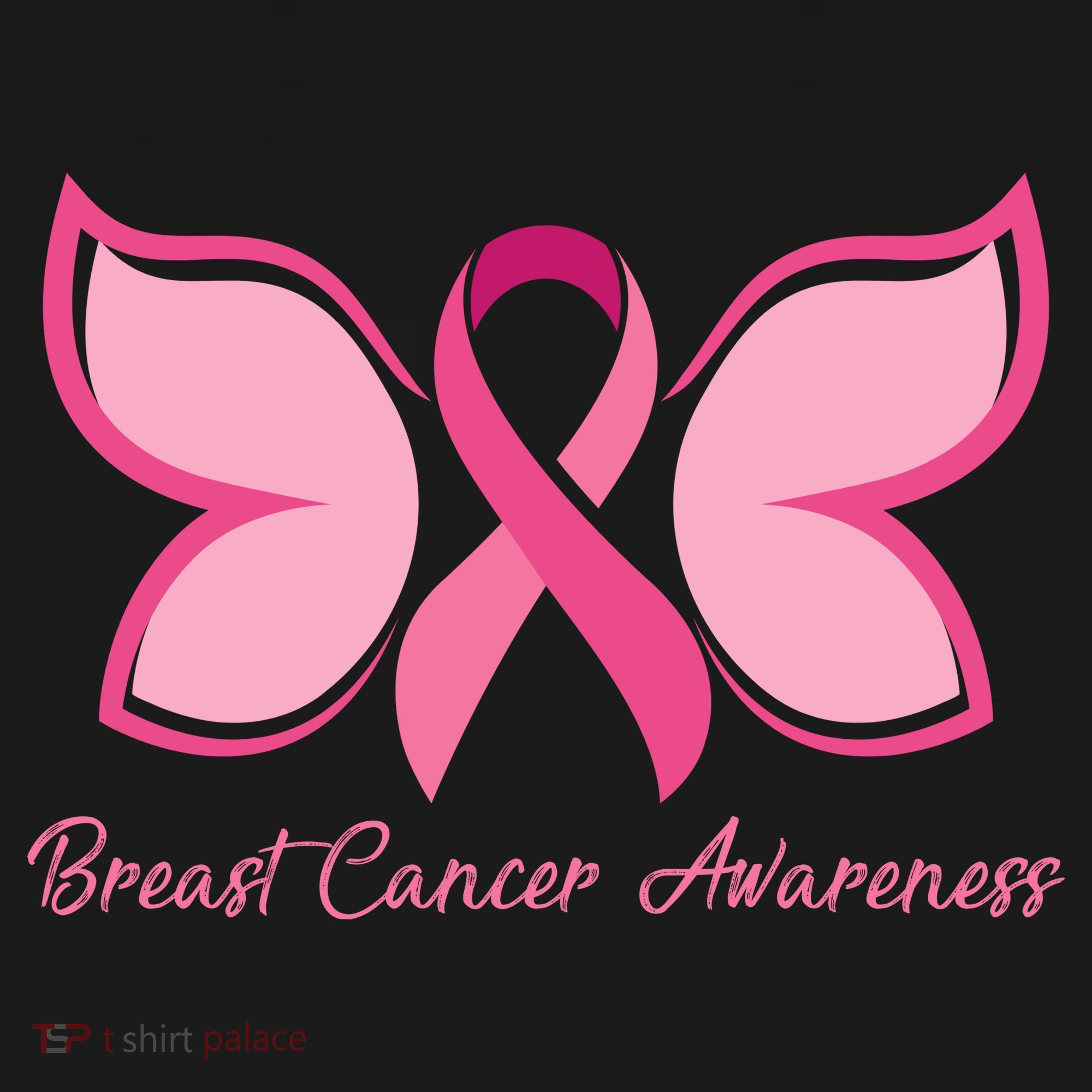 Breast Cancer Awareness Butterfly Pink Ribbon Coaster