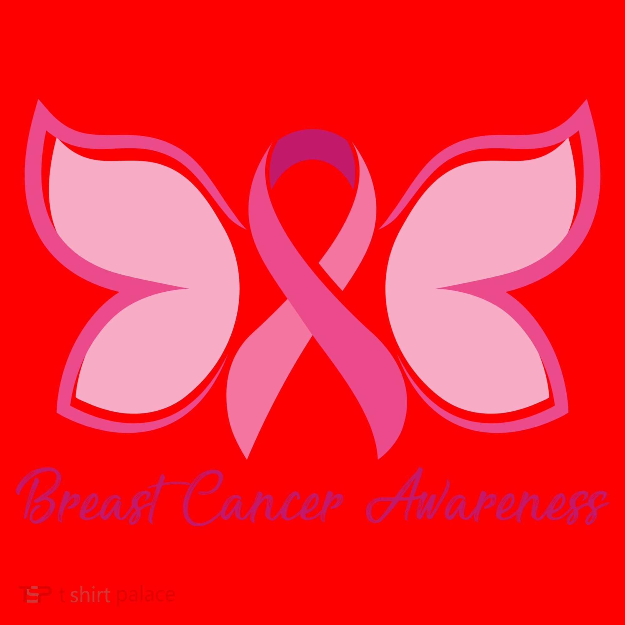 Breast Cancer Awareness Butterfly Pink Ribbon Santa Hat