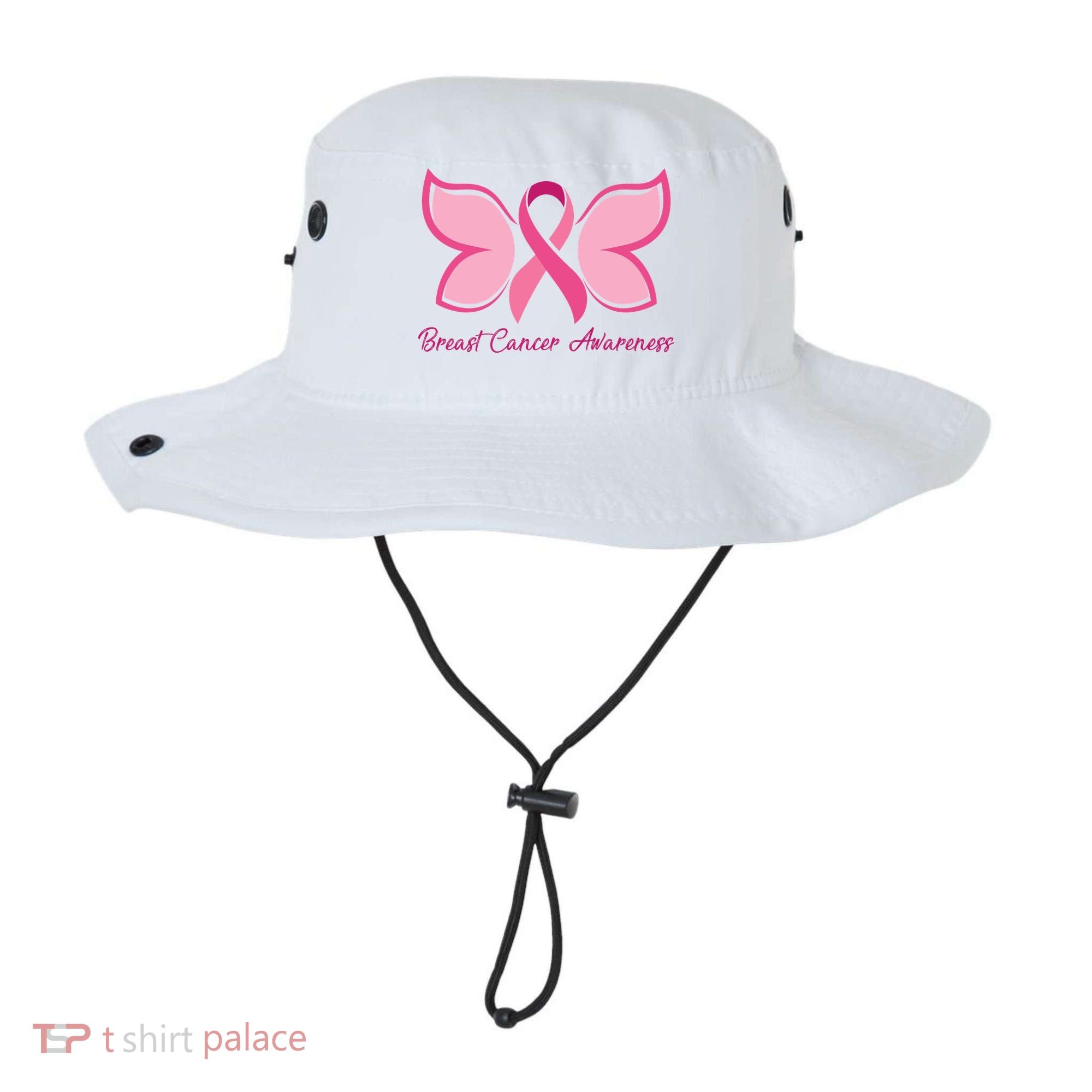 Breast Cancer Awareness Butterfly Pink Ribbon Bucket Hat