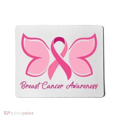Breast Cancer Awareness Butterfly Pink Ribbon Mousepad
