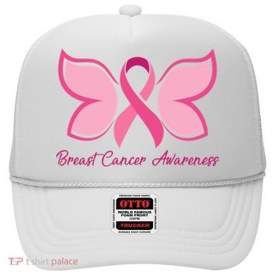 Breast Cancer Awareness Butterfly Pink Ribbon Hat