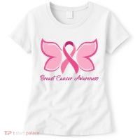 Breast Cancer Awareness Butterfly Pink Ribbon Women's T-Shirt thumb 0