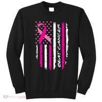 Breast Cancer Awareness USA Distressed Flag Sweatshirt thumb 0