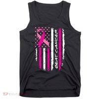 Breast Cancer Awareness USA Distressed Flag Tank Top thumb 0