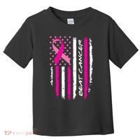 Breast Cancer Awareness USA Distressed Flag Toddler T-Shirt thumb 0