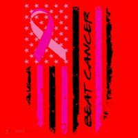 Breast Cancer Awareness USA Distressed Flag Santa Hat thumb 1