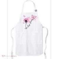 Breast Cancer Awareness Just Breathe Dandelion Pink Ribbon Butterfly Apron thumb 0