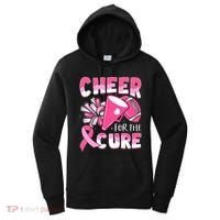 Breast Cancer Awareness Cheer For The Cure Football Women's Hoodie thumb 0