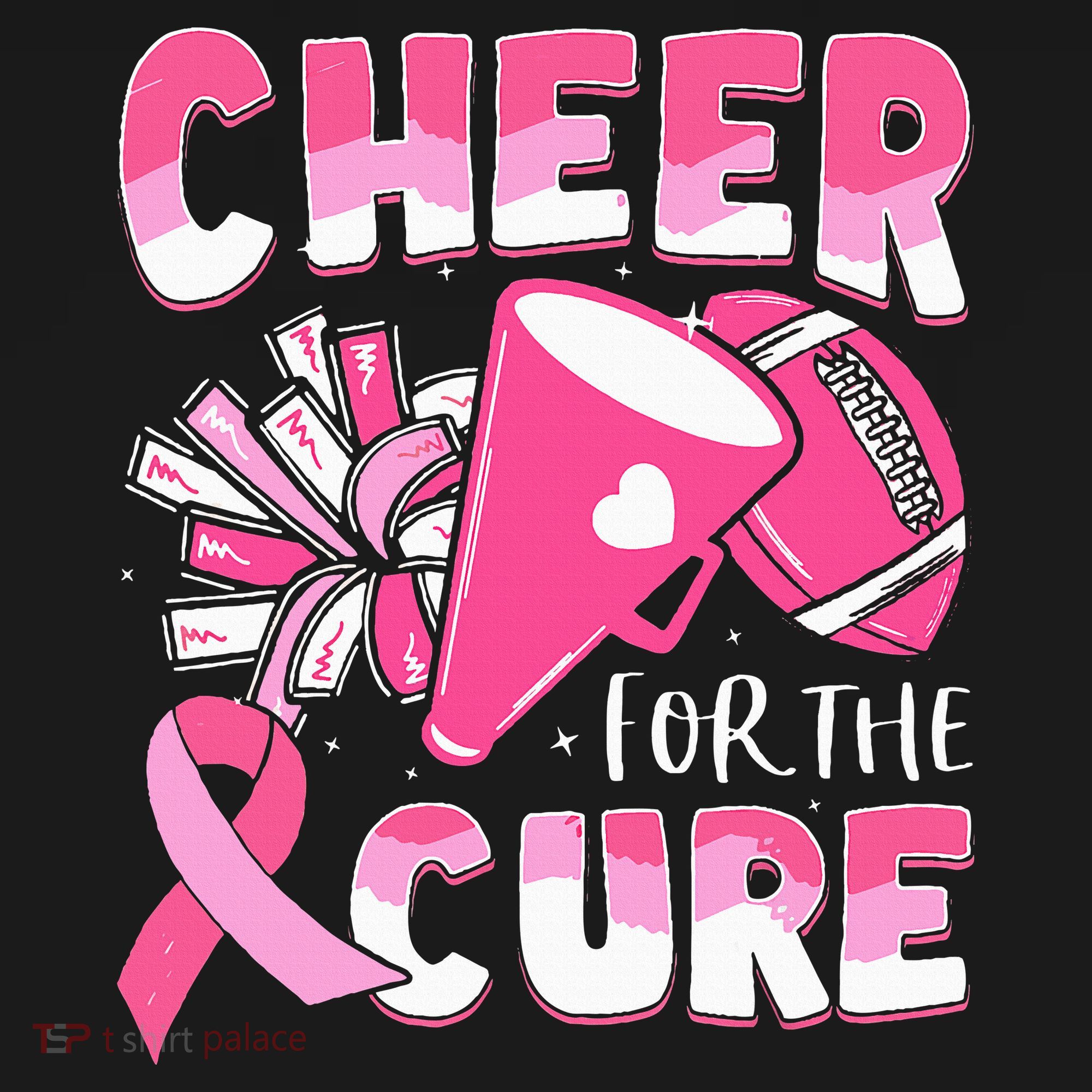 Breast Cancer Awareness Cheer For The Cure Football Women's Tank Top