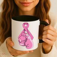Breast Cancer Awareness Cool Gift For Women And Men Coffee Mug thumb 3