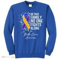 Bladder Cancer Awareness In This Family No One Fights Alone Great Gift Sweatshirt thumb 0
