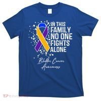 Bladder Cancer Awareness In This Family No One Fights Alone Great Gift T-Shirt thumb 0
