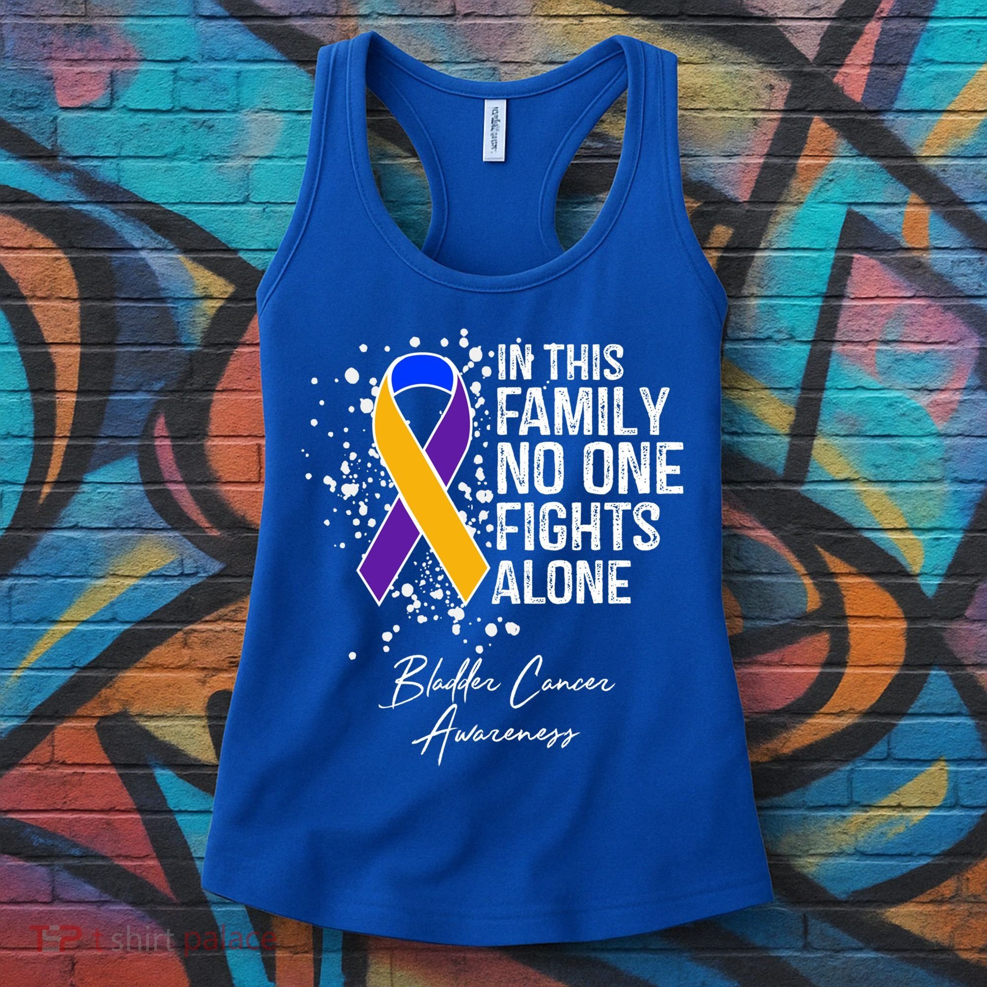 Bladder Cancer Awareness In This Family No One Fights Alone Great Gift Women's Tank Top