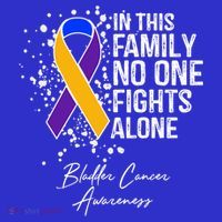 Bladder Cancer Awareness In This Family No One Fights Alone Great Gift Baby Bodysuit thumb 2