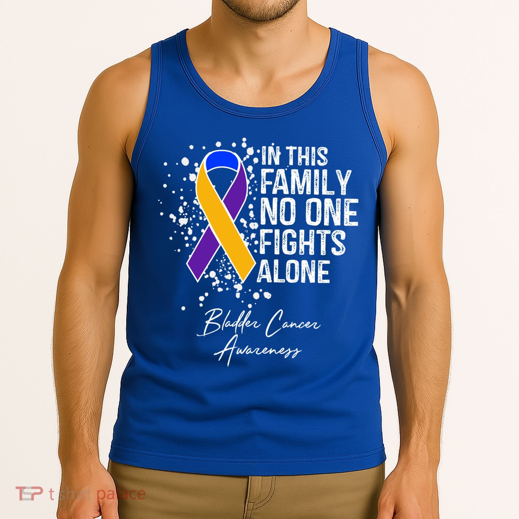 Bladder Cancer Awareness In This Family No One Fights Alone Great Gift Tank Top