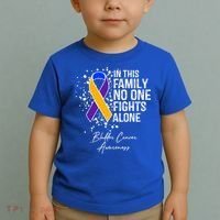 Bladder Cancer Awareness In This Family No One Fights Alone Great Gift Toddler T-Shirt thumb 2