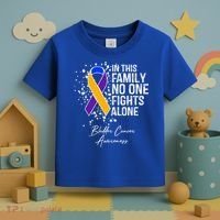 Bladder Cancer Awareness In This Family No One Fights Alone Great Gift Toddler T-Shirt thumb 3