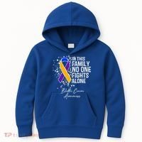 Bladder Cancer Awareness In This Family No One Fights Alone Great Gift Kids Hoodie thumb 0