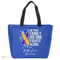 Bladder Cancer Awareness In This Family No One Fights Alone Great Gift Tote Bag thumb 0