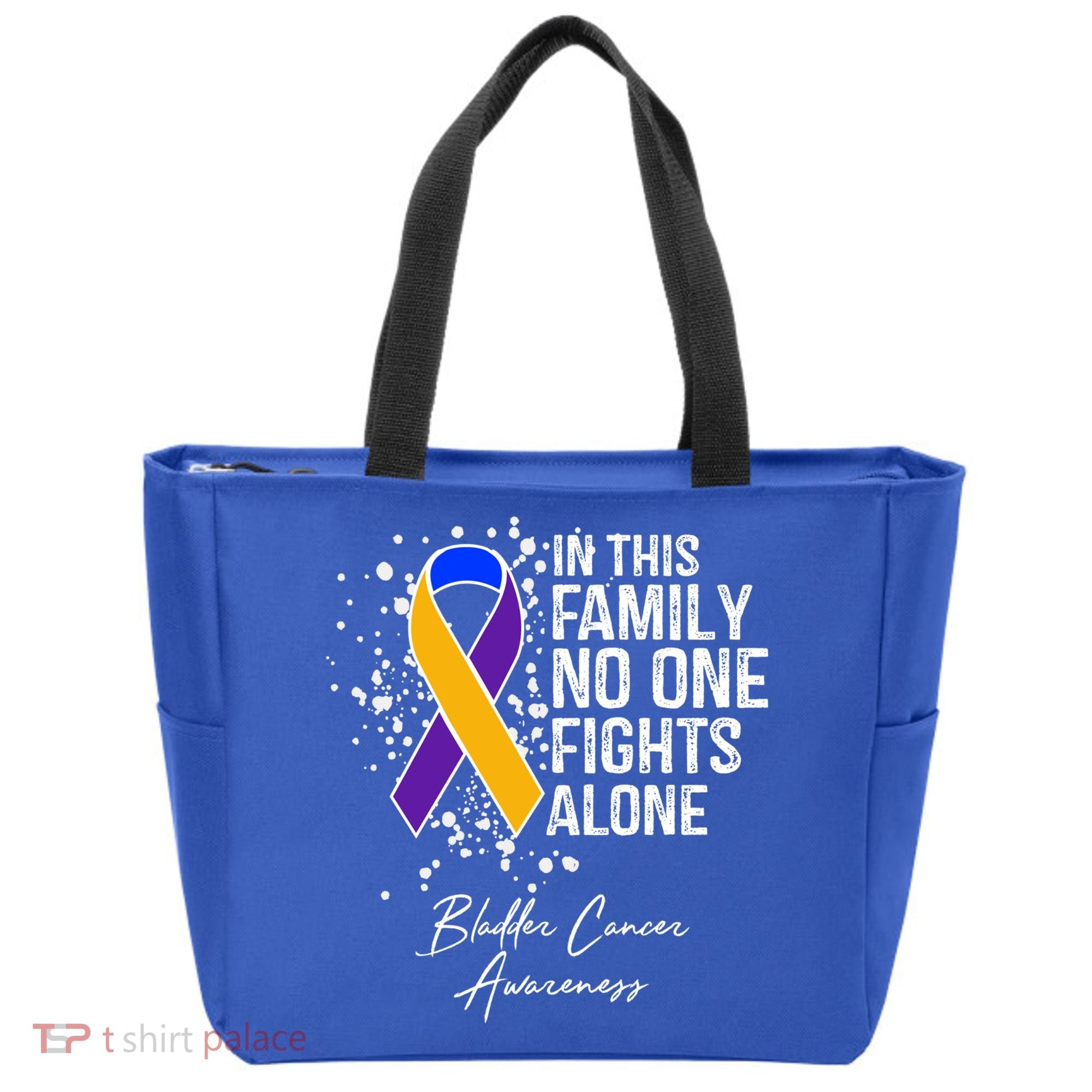 Bladder Cancer Awareness In This Family No One Fights Alone Great Gift Tote Bag