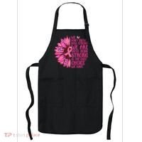 Breast Cancer Awareness Survivor In October We Wear Pink Sunflower Apron thumb 0