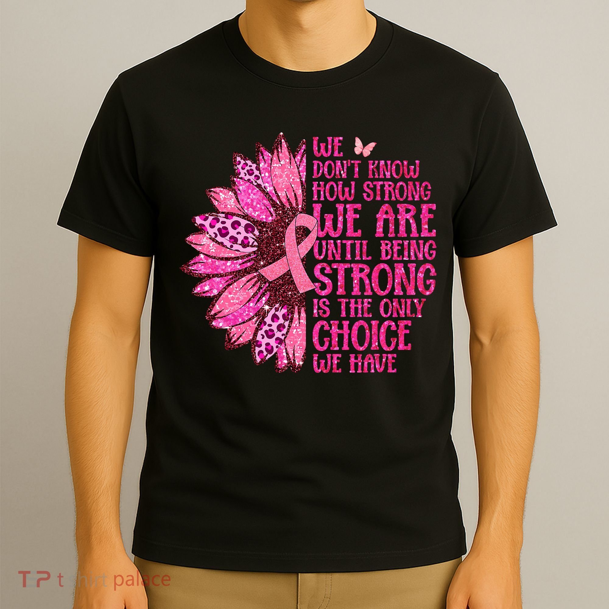 Breast Cancer Awareness Survivor In October We Wear Pink Sunflower T-Shirt