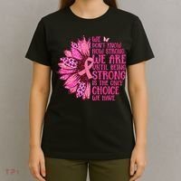 Breast Cancer Awareness Survivor In October We Wear Pink Sunflower T-Shirt thumb 4