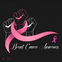 Breast Cancer Awareness Strong Fists Pink Ribbon Coaster thumb 2