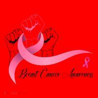 Breast Cancer Awareness Strong Fists Pink Ribbon Santa Hat thumb 1