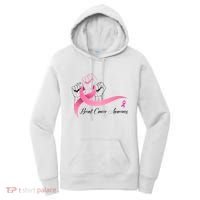 Breast Cancer Awareness Strong Fists Pink Ribbon Women's Hoodie thumb 0