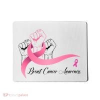 Breast Cancer Awareness Strong Fists Pink Ribbon Mousepad thumb 0
