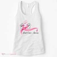 Breast Cancer Awareness Strong Fists Pink Ribbon Women's Tank Top thumb 0