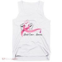 Breast Cancer Awareness Strong Fists Pink Ribbon Tank Top thumb 0