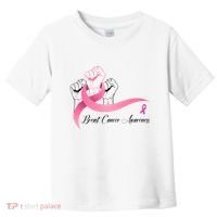 Breast Cancer Awareness Strong Fists Pink Ribbon Toddler T-Shirt thumb 0