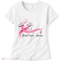 Breast Cancer Awareness Strong Fists Pink Ribbon Women's T-Shirt thumb 0
