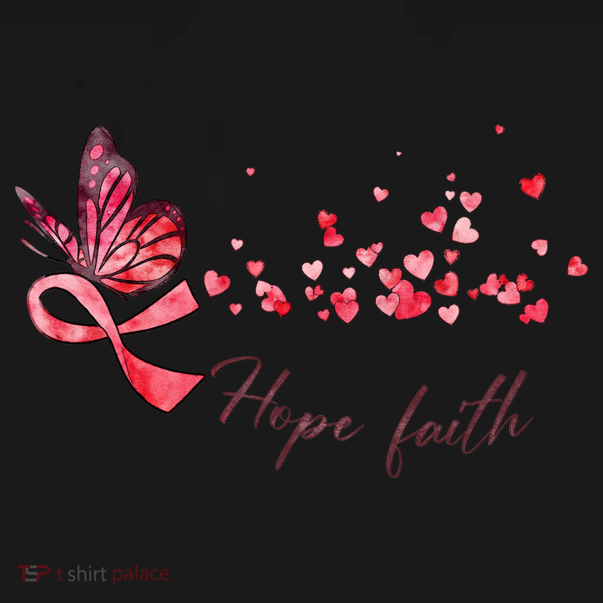 Breast Cancer Awareness Butterfly Pink Ribbon Hope Faith Women's Tank Top