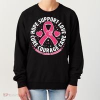 Breast Cancer Awareness Hope Support Love Cure Courage Care Women's Sweatshirt thumb 0