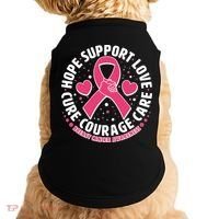 Breast Cancer Awareness Hope Support Love Cure Courage Care Doggie Tank thumb 0