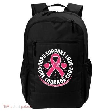 Breast Cancer Awareness Hope Support Love Cure Courage Care Backpack