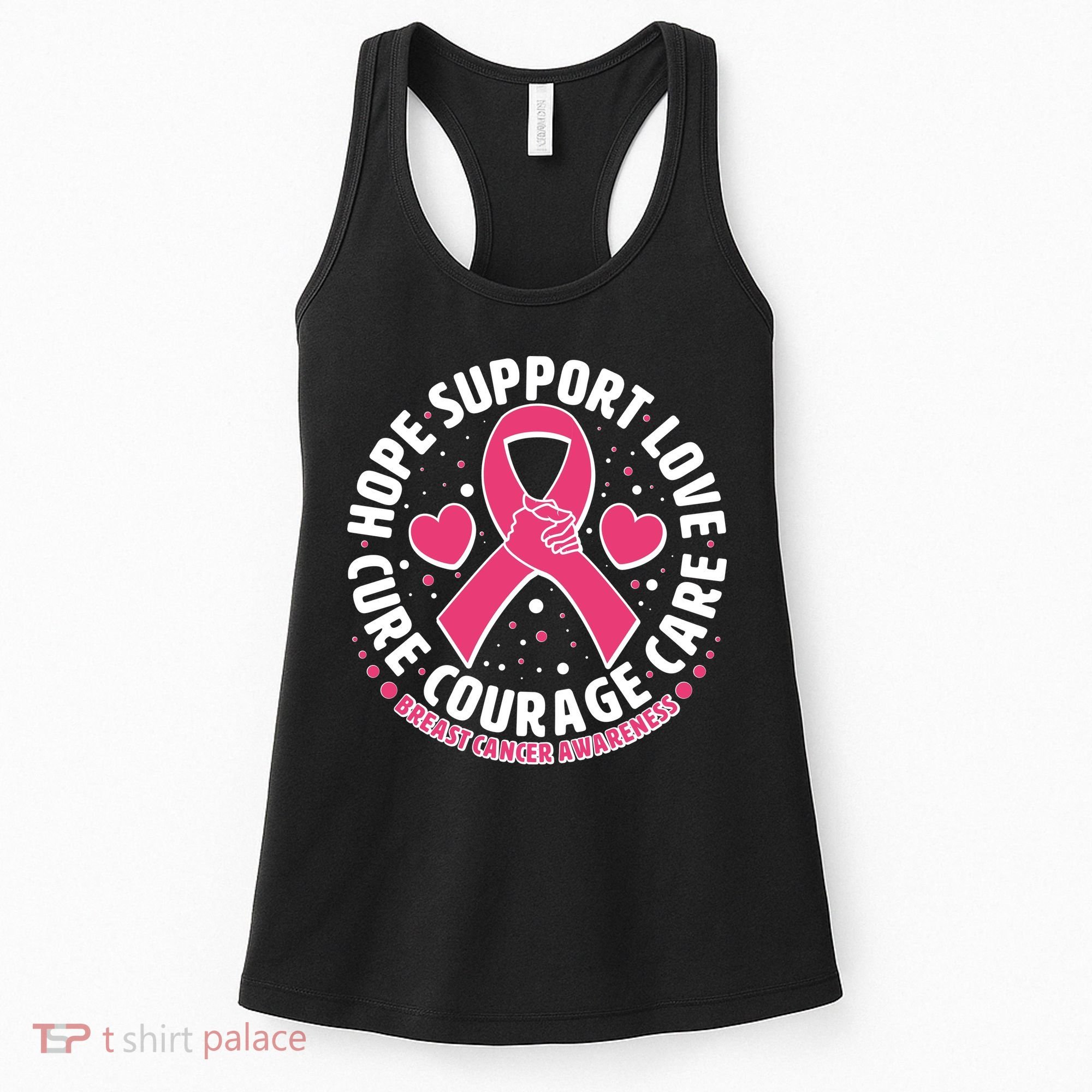 Breast Cancer Awareness Hope Support Love Cure Courage Care Women's Tank Top