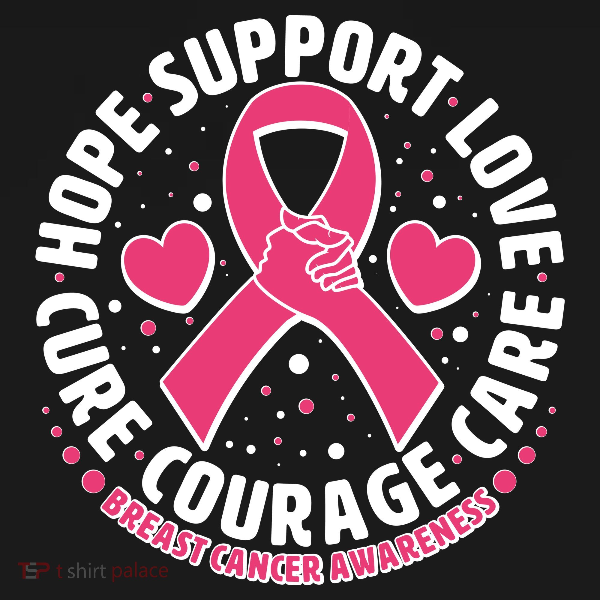 Breast Cancer Awareness Hope Support Love Cure Courage Care Women's Tank Top