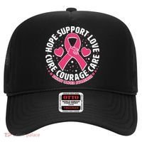 Breast Cancer Awareness Hope Support Love Cure Courage Care Hat thumb 0