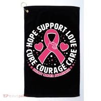 Breast Cancer Awareness Hope Support Love Cure Courage Care Golf Towel thumb 0